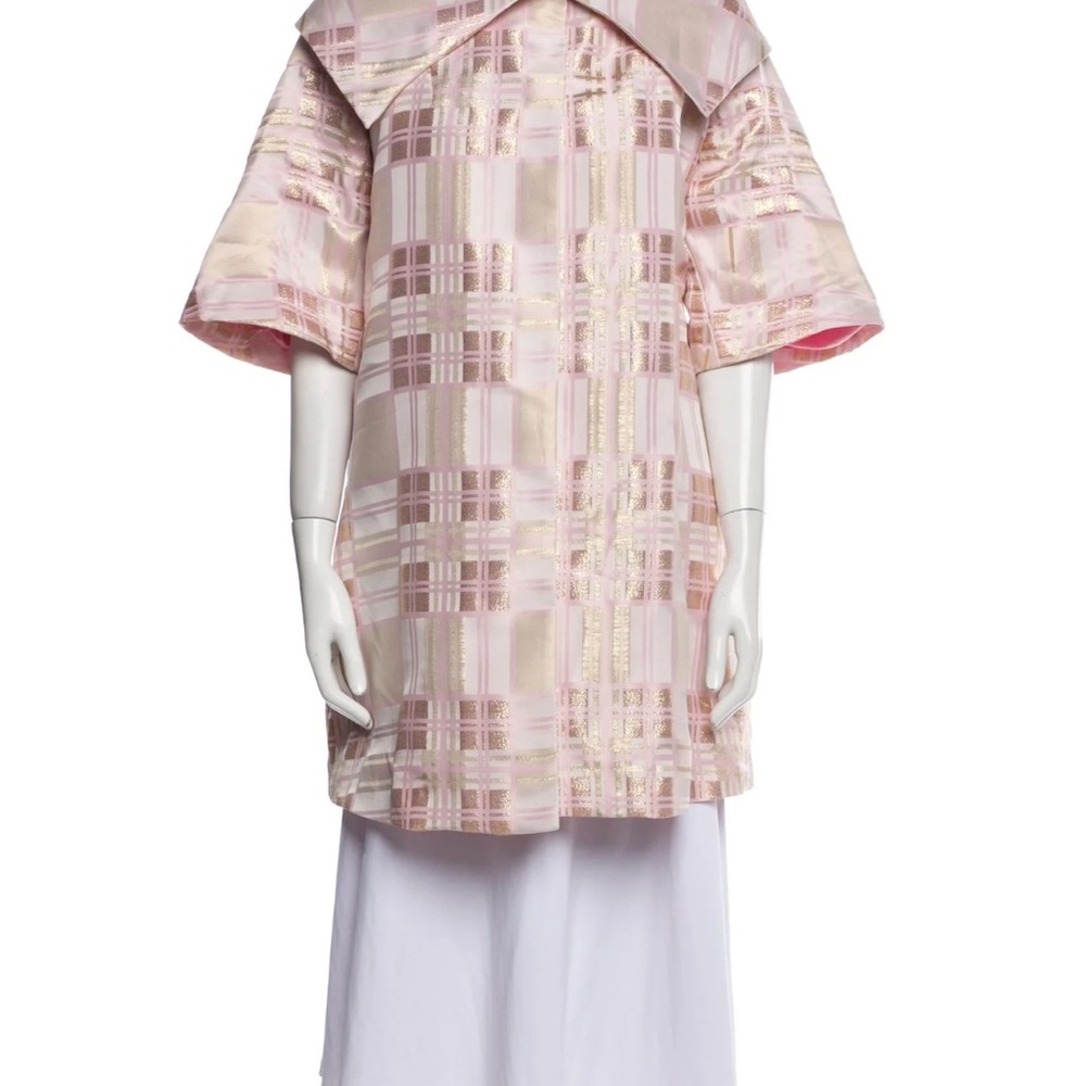 ISO SHIMMER PLAID CAR COAT